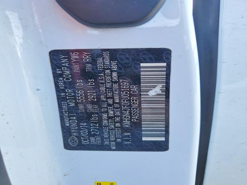 2015 Hyundai Genesis მანქანა იყიდება აუქციონზე, vin: KMHGN4JF0FU051697, აუქციონის ნომერი: 76570615