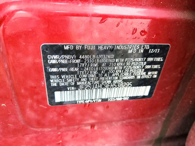 Aukcja sprzedaży 2014 Subaru Forester, vin: JF2SJAHC9EH538295, numer aukcji: 79073445