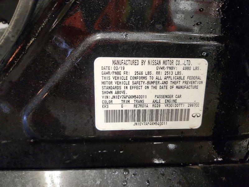 74596975 :رقم المزاد ، JN1EV7AP4KM540011 vin ، 2019 Infiniti Q50 مزاد بيع