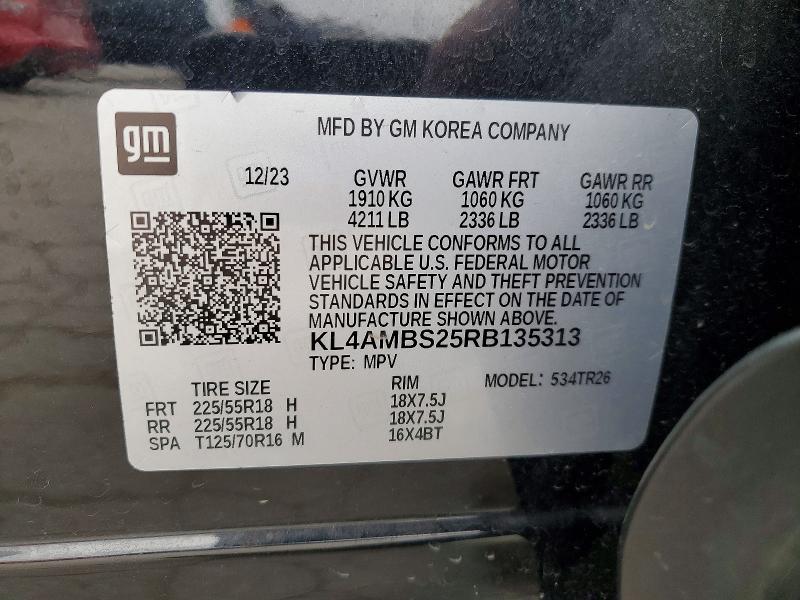 2024 Buick Encore Gx მანქანა იყიდება აუქციონზე, vin: KL4AMBS25RB135313, აუქციონის ნომერი: 78831395