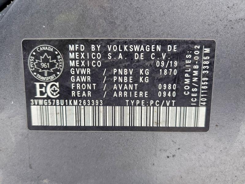 Aukcja sprzedaży 2019 Volkswagen Jetta, vin: 3VWG57BU1KM263393, numer aukcji: 76905385