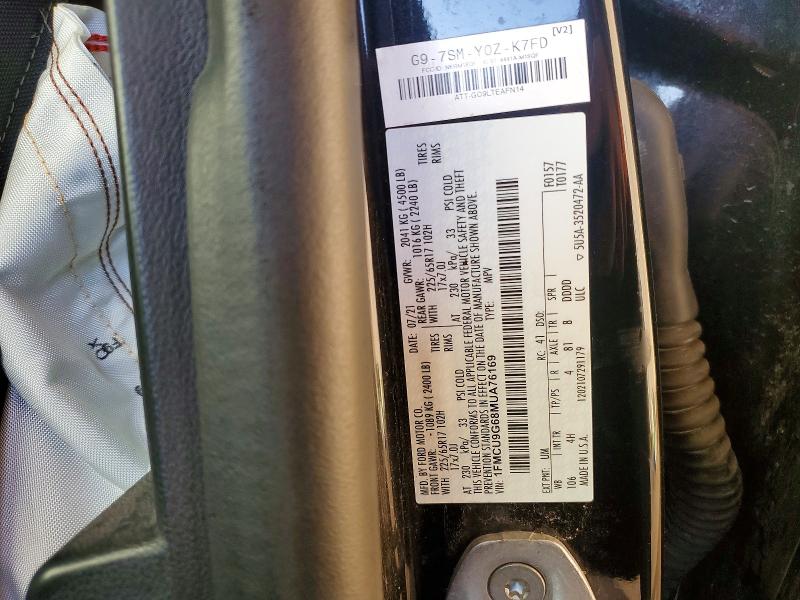 Продаж на аукціоні авто 2021 Ford Escape, vin: 1FMCU9G68MUA76169, номер лоту: 77227425