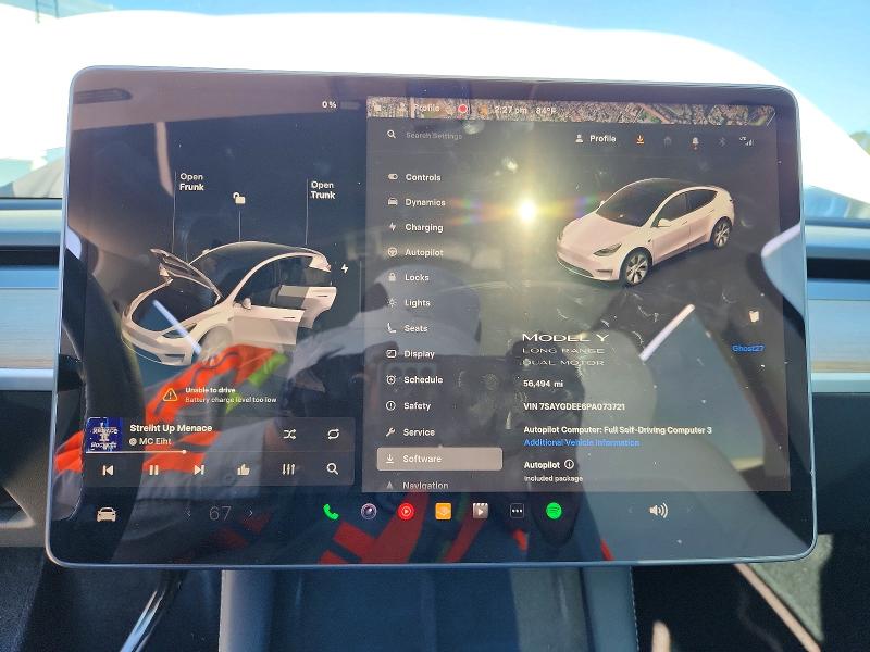Aukcja sprzedaży 2023 Tesla Model Y, vin: 7SAYGDEE6PA073721, numer aukcji: 76251955