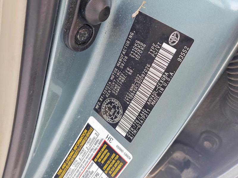 Aukcja sprzedaży 2009 Toyota Camry, vin: 4T1BB46K59U087026, numer aukcji: 75814885