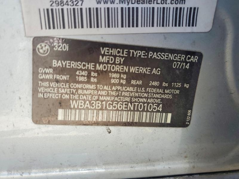 Aukcja sprzedaży 2014 Bmw 320 I, vin: WBA3B1G56ENT01054, numer aukcji: 77329745