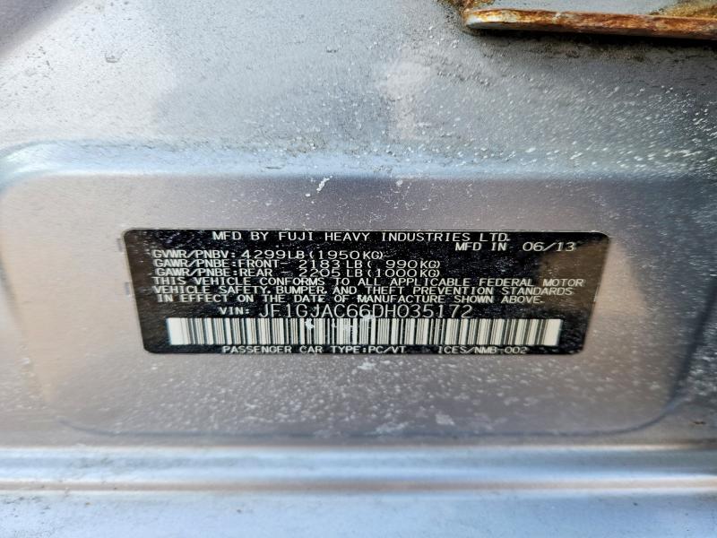 Продажа на аукционе авто 2013 Subaru Impreza, vin: JF1GJAC66DH035172, номер лота: 73960185