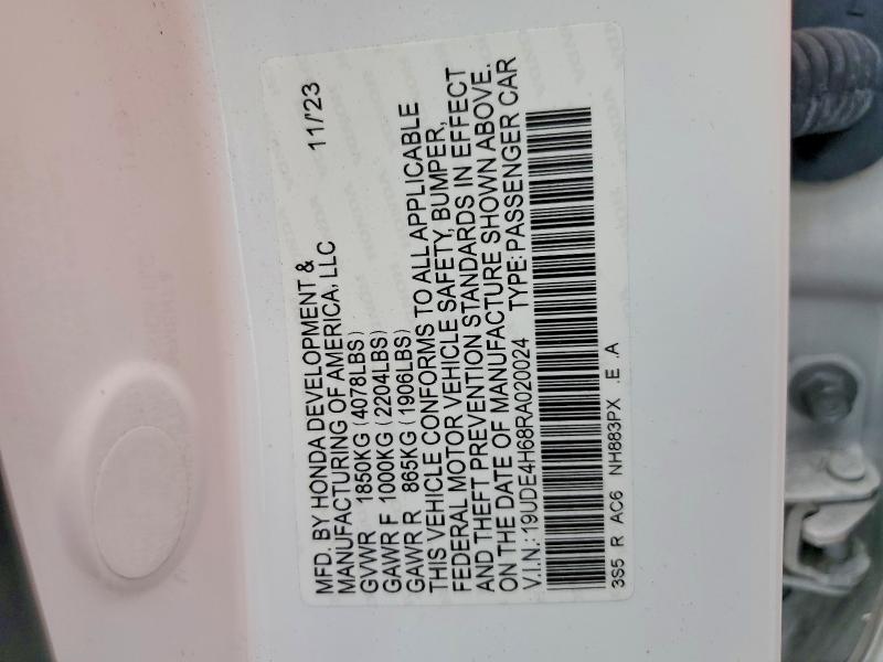 Aukcja sprzedaży 2024 Acura Integra, vin: 19UDE4H68RA020024, numer aukcji: 78101745