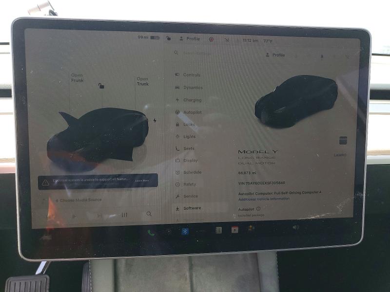 76613795 :رقم المزاد ، 7SAYGDEEXSF305846 vin ، 2025 Tesla Model Y مزاد بيع