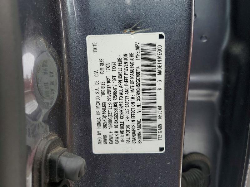 Aukcja sprzedaży 2016 Honda Cr-v, vin: 3CZRM3H52GG700714, numer aukcji: 75808905
