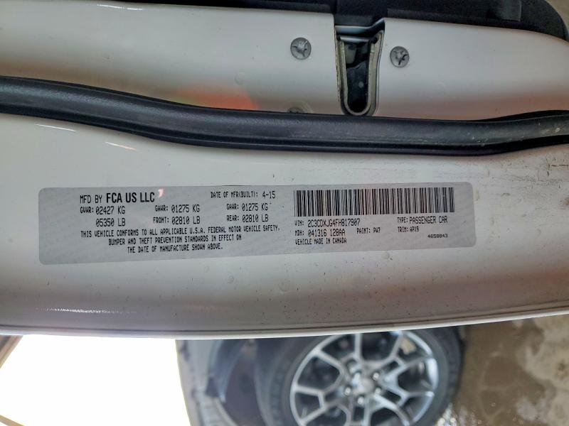 Продажа на аукционе авто 2015 Dodge Charger, vin: 2C3CDXJG4FH817907, номер лота: 77008435