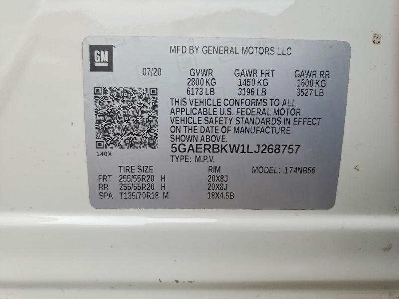 Aukcja sprzedaży 2020 Buick Enclave, vin: 5GAERBKW1LJ268757, numer aukcji: 75687675