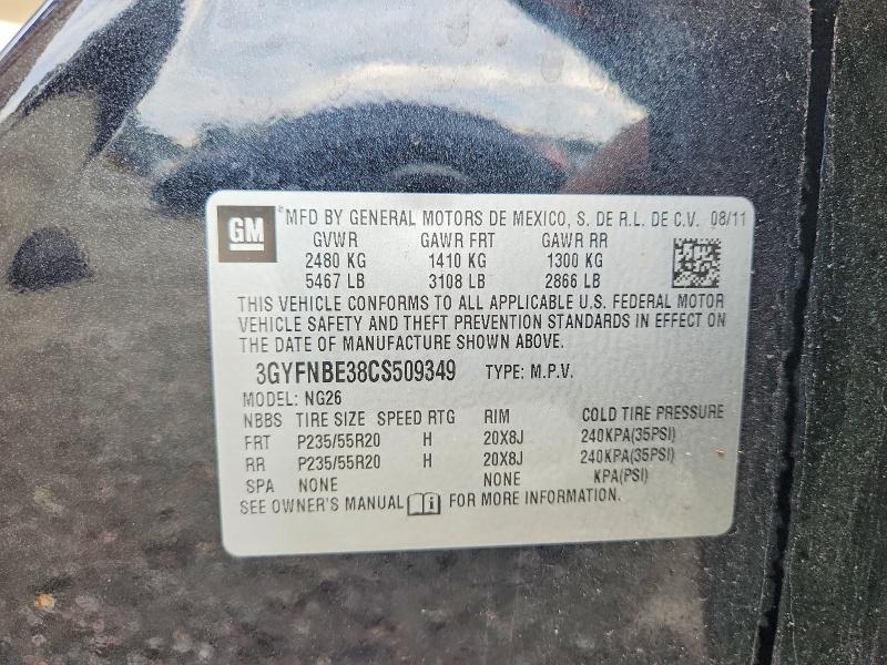Продаж на аукціоні авто 2012 Cadillac Srx, vin: 3GYFNBE38CS509349, номер лоту: 77092685