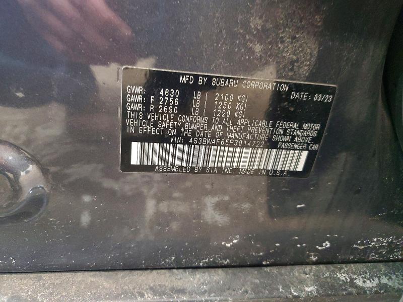 Продажа на аукционе авто 2023 Subaru Legacy, vin: 4S3BWAF65P3014722, номер лота: 78315525