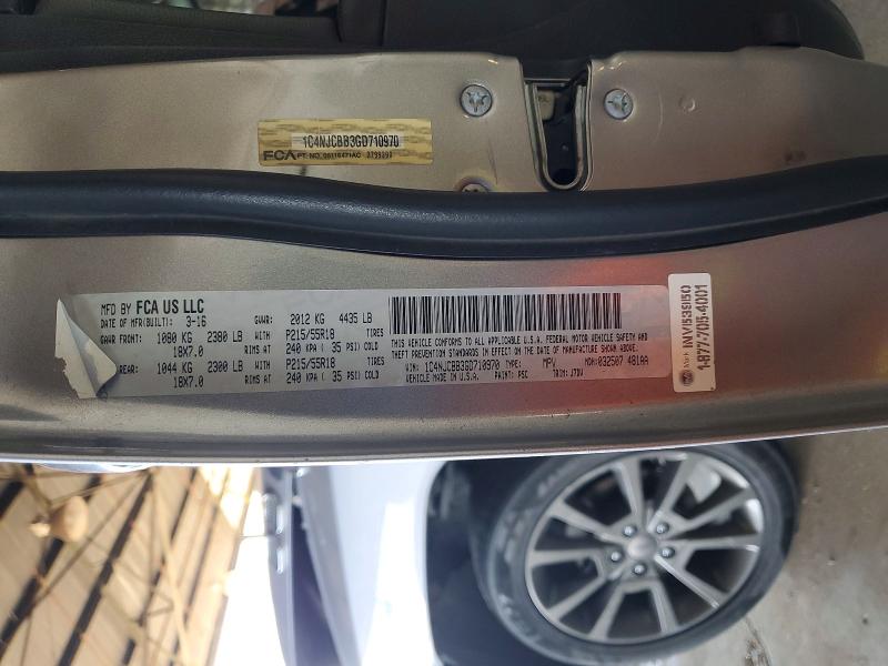 Продаж на аукціоні авто 2016 Jeep Compass, vin: 1C4NJCBB3GD710970, номер лоту: 78109365