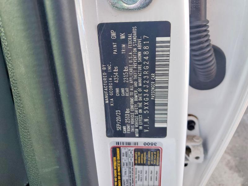 2024 Kia K5 მანქანა იყიდება აუქციონზე, vin: 5XXG34J23RG248817, აუქციონის ნომერი: 78851665