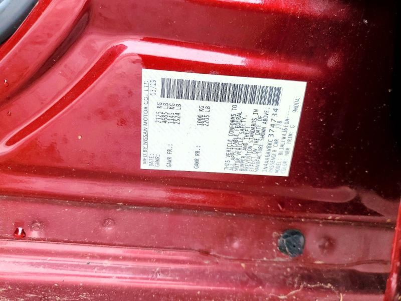 Продажа на аукционе авто 2019 Nissan Maxima, vin: 1N4AA6AV8KC374734, номер лота: 78923535
