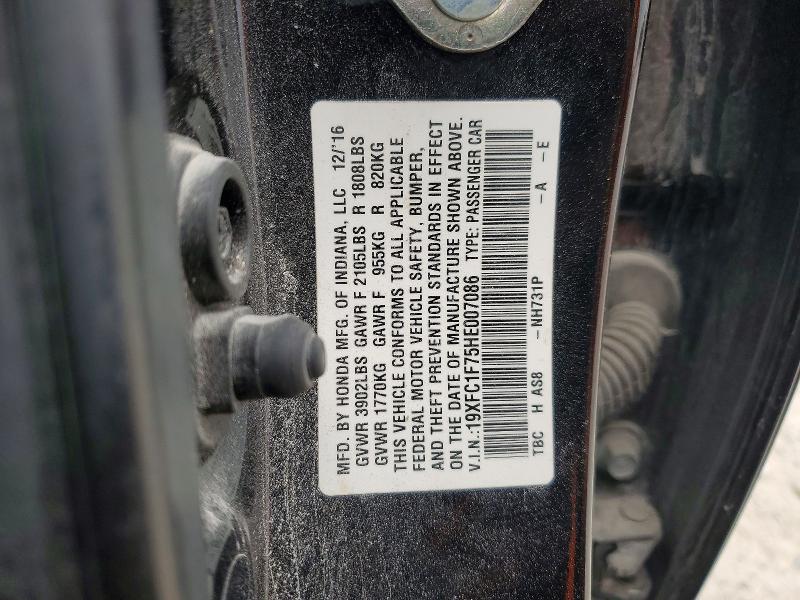 Aukcja sprzedaży 2017 Honda Civic, vin: 19XFC1F75HE007086, numer aukcji: 78590875