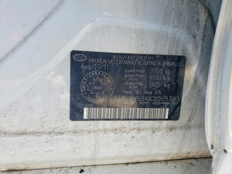 Aukcja sprzedaży 2012 Hyundai Sonata, vin: 5NPEB4AC5CH353065, numer aukcji: 78244845