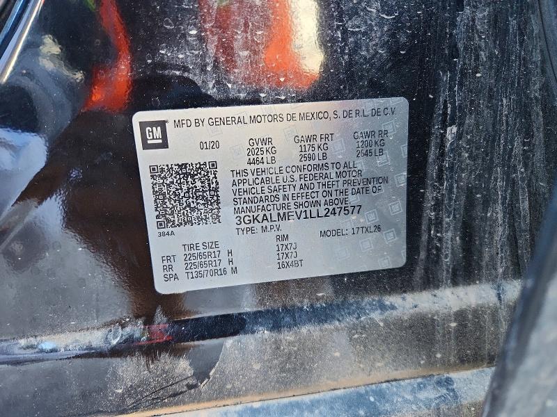 Продаж на аукціоні авто 2020 Gmc Terrain, vin: 3GKALMEV1LL247577, номер лоту: 77957885