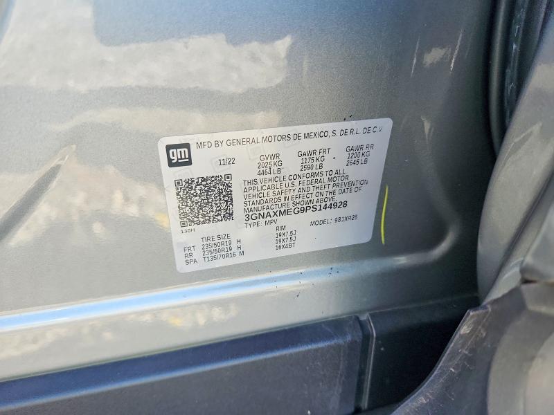 Aukcja sprzedaży 2023 Chevrolet Equinox, vin: 3GNAXMEG9PS144928, numer aukcji: 77533675