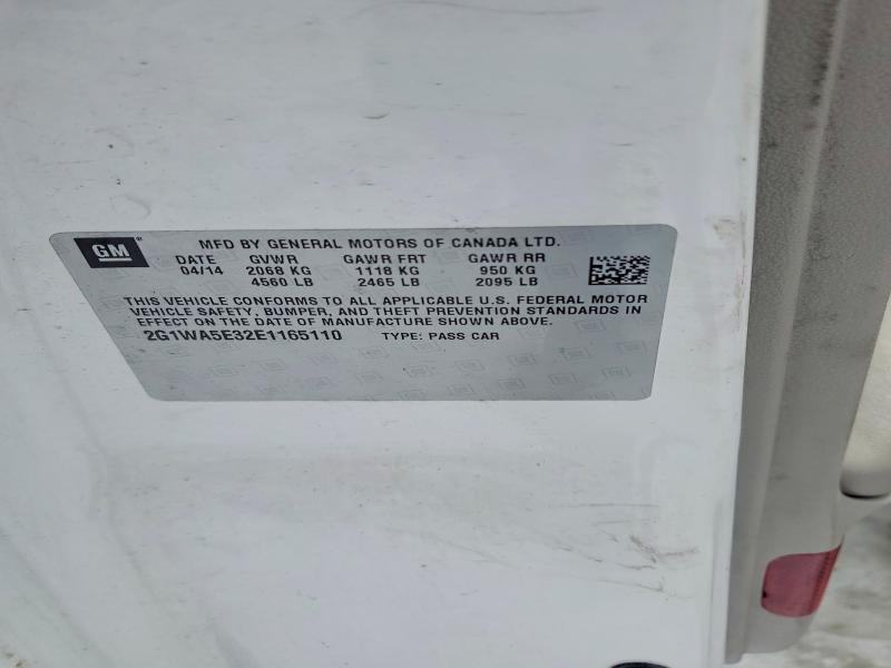 Продажа на аукционе авто 2014 Chevrolet Impala Limited, vin: 2G1WA5E32E1165110, номер лота: 75846265