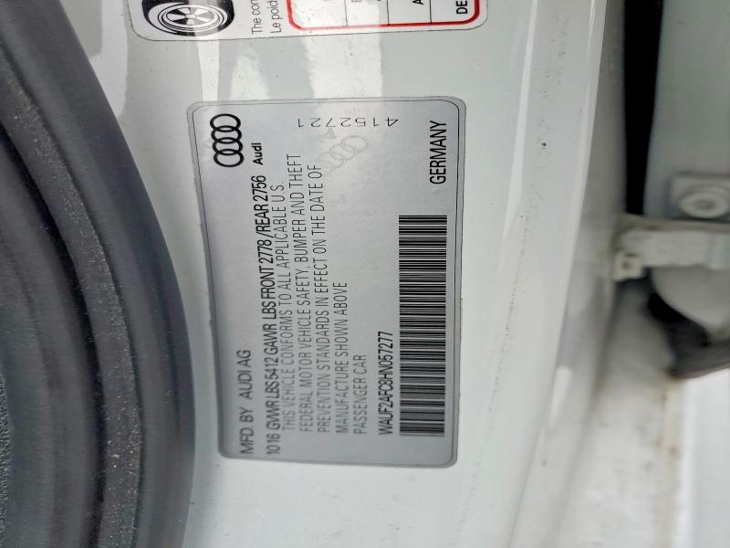 Aukcja sprzedaży 2017 Audi A6, vin: WAUF2AFC8HN057277, numer aukcji: 78659315
