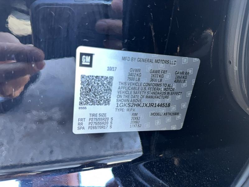 Auction sale of the 2018 Gmc Yukon Xl D, vin: 1GKS2HKJXJR144518, lot number: 76196865