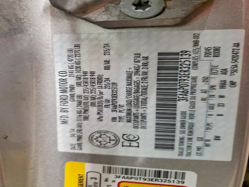Продажа на аукционе авто 2014 Ford Fusion, vin: 3FA6P0T93ER325139, номер лота: 76230155