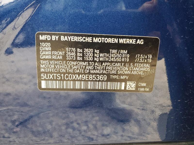 Продажа на аукционе авто 2021 Bmw X3, vin: 5UXTS1C0XM9E85369, номер лота: 78284865