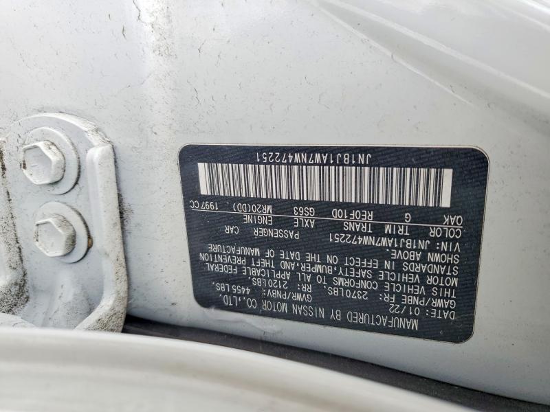 2022 Nissan Rogue Sport მანქანა იყიდება აუქციონზე, vin: JN1BJ1AW7NW472251, აუქციონის ნომერი: 98820265