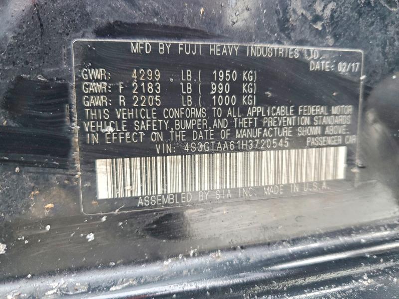 76405155 :رقم المزاد ، 4S3GTAA61H3720545 vin ، 2017 Subaru Impreza مزاد بيع