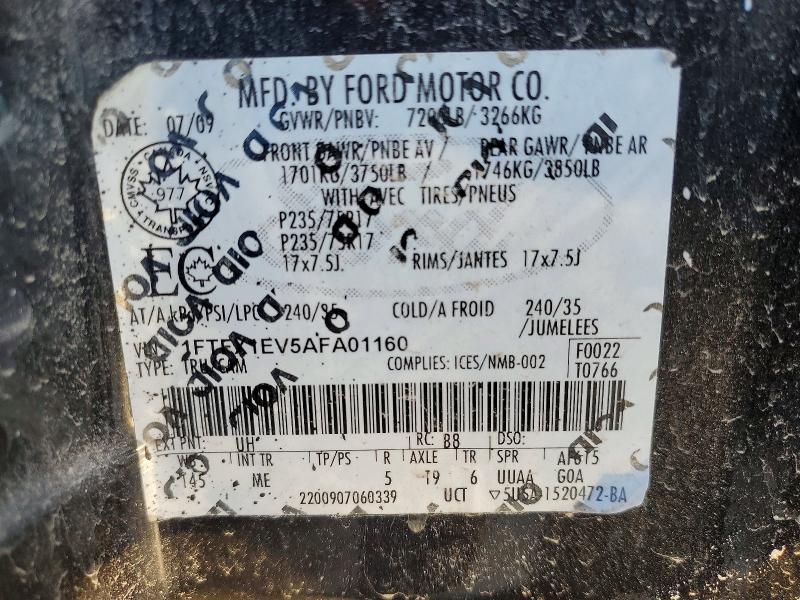 Aukcja sprzedaży 2010 Ford F150, vin: 1FTFX1EV5AFA01160, numer aukcji: 78786355