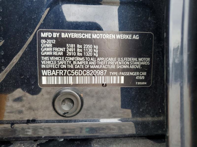 Aukcja sprzedaży 2013 Bmw 535, vin: WBAFR7C56DC820987, numer aukcji: 77628825