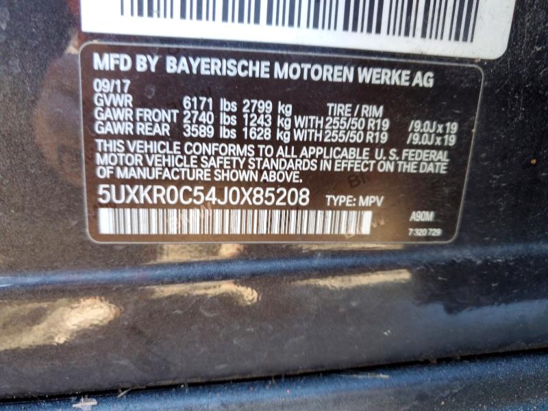 2018 Bmw X5 მანქანა იყიდება აუქციონზე, vin: 5UXKR0C54J0X85208, აუქციონის ნომერი: 77565875