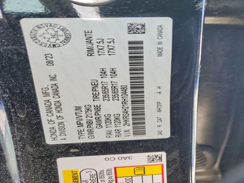 Aukcja sprzedaży 2024 Honda Cr-v, vin: 2HKRS4H21RH104480, numer aukcji: 76837505