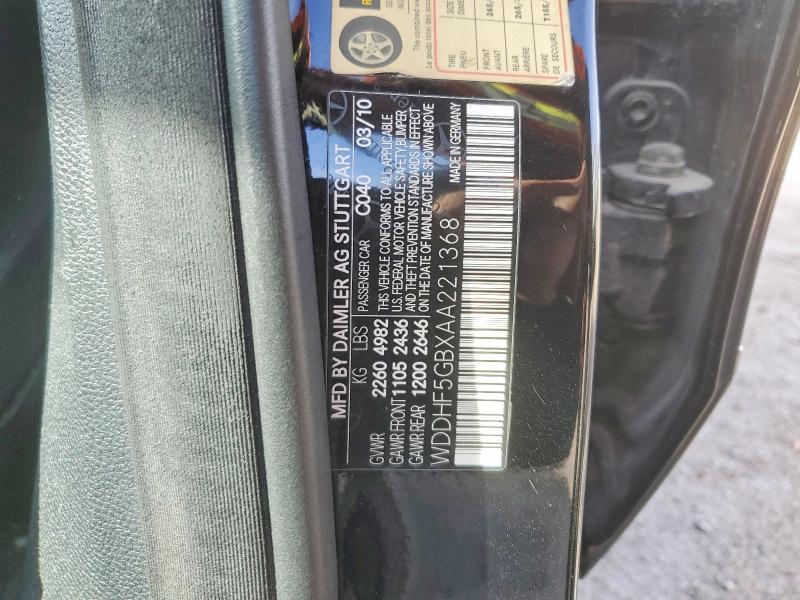 Продаж на аукціоні авто 2010 Mercedes-benz E, vin: WDDHF5GBXAA221368, номер лоту: 76737165