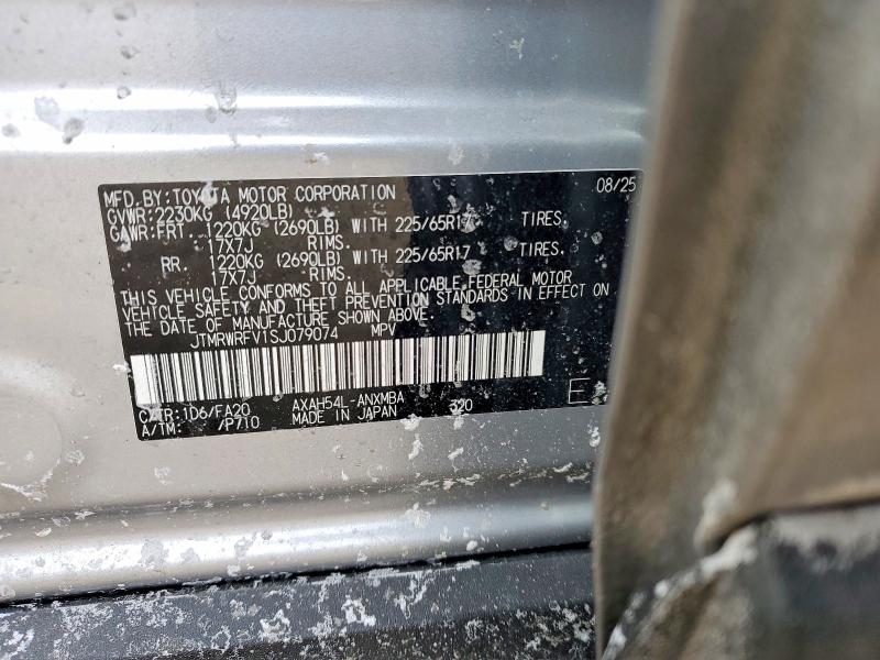Aukcja sprzedaży 2025 Toyota Rav4 Hybrid, vin: JTMRWRFV1SJ079074, numer aukcji: 75721935