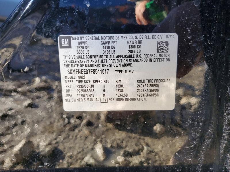 Продажа на аукционе авто 2015 Cadillac Srx, vin: 3GYFNEE37FS511017, номер лота: 74446465