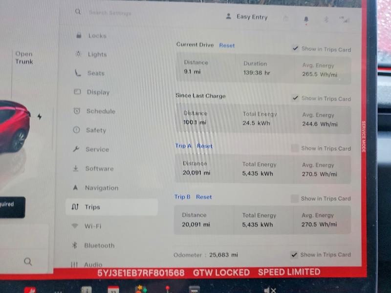 Aukcja sprzedaży 2024 Tesla Model 3, vin: 5YJ3E1EB7RF801568, numer aukcji: 77528765
