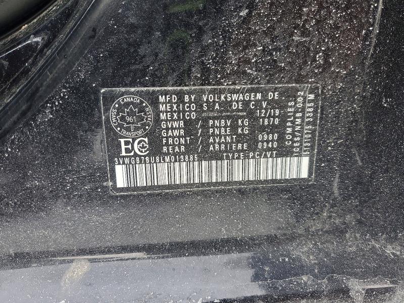 Продажа на аукционе авто 2020 Volkswagen Jetta, vin: 3VWGB7BU8LM013885, номер лота: 74504275