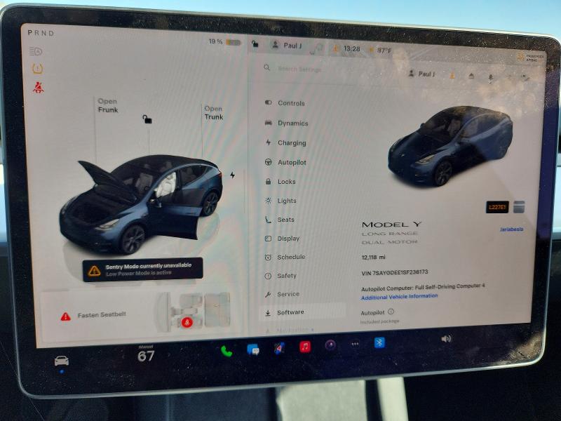 Aukcja sprzedaży 2025 Tesla Model Y, vin: 7SAYGDEE1SF236173, numer aukcji: 99897095