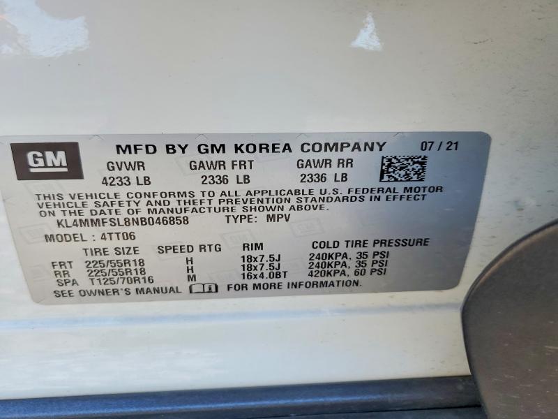 Aukcja sprzedaży 2022 Buick Encore Gx, vin: KL4MMFSL8NB046858, numer aukcji: 79417335