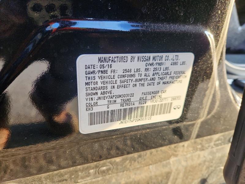 Aukcja sprzedaży 2016 Infiniti Q50, vin: JN1EV7AP2GM303122, numer aukcji: 76599395
