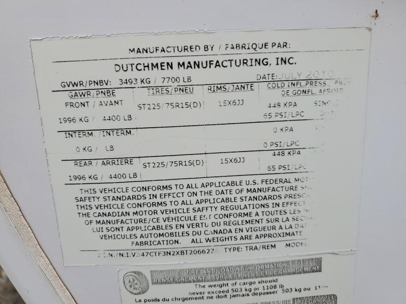 Продажа на аукционе авто 2011 Dutchmen Four Winds, vin: 47CTF3N2XBT206627, номер лота: 77959935