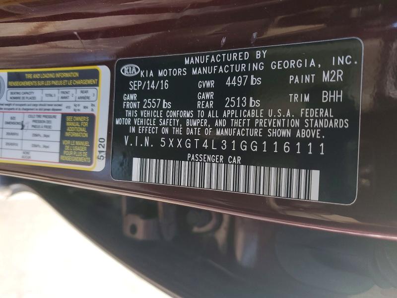 Продаж на аукціоні авто 2016 Kia Optima, vin: 5XXGT4L31GG116111, номер лоту: 76471825