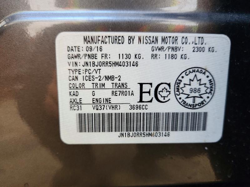 Aukcja sprzedaży 2017 Infiniti Qx50, vin: JN1BJ0RR5HM403146, numer aukcji: 77729905