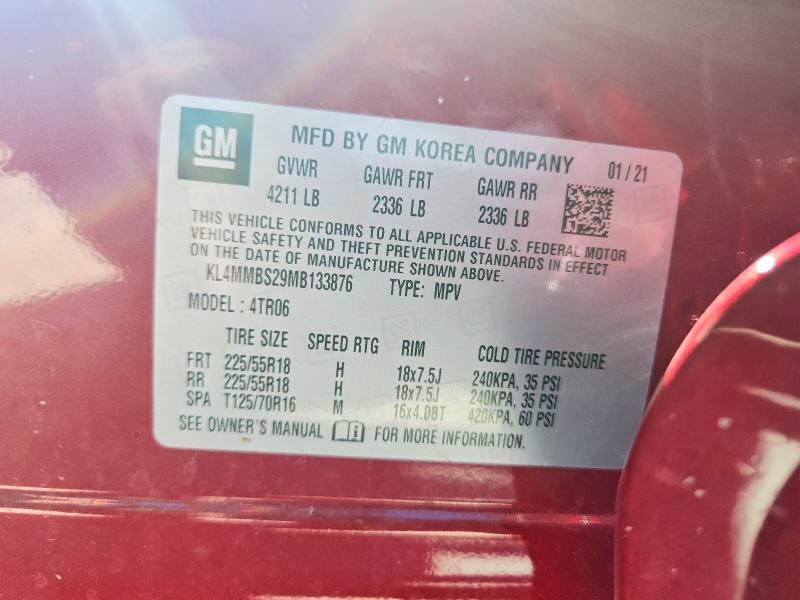 Aukcja sprzedaży 2021 Buick Encore Gx, vin: KL4MMBS29MB133876, numer aukcji: 77405995
