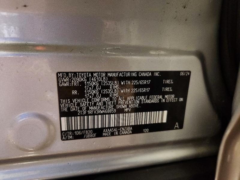 Aukcja sprzedaży 2024 Toyota Rav4, vin: 2T3F1RFV3RW468859, numer aukcji: 76748785