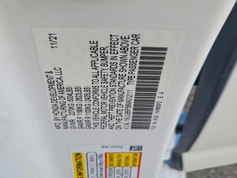 Aukcja sprzedaży 2021 Acura Tlx, vin: 19UUB6F58MA012111, numer aukcji: 76455775