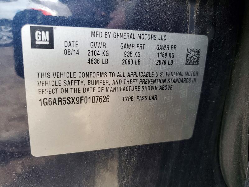 Aukcja sprzedaży 2015 Cadillac Cts, vin: 1G6AR5SX9F0107626, numer aukcji: 77503175